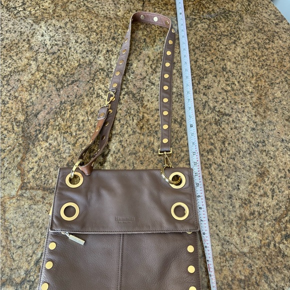 Hammitt Two Tone Large Brown Reversible Montana Crossbody Bag with Gold Accents - Picture 3 of 9